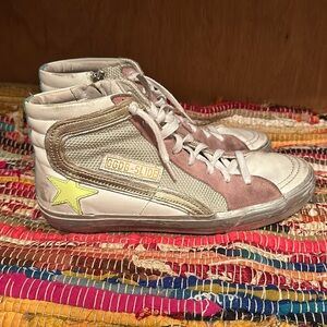 Like new Golden Goose “slide” sneakers.